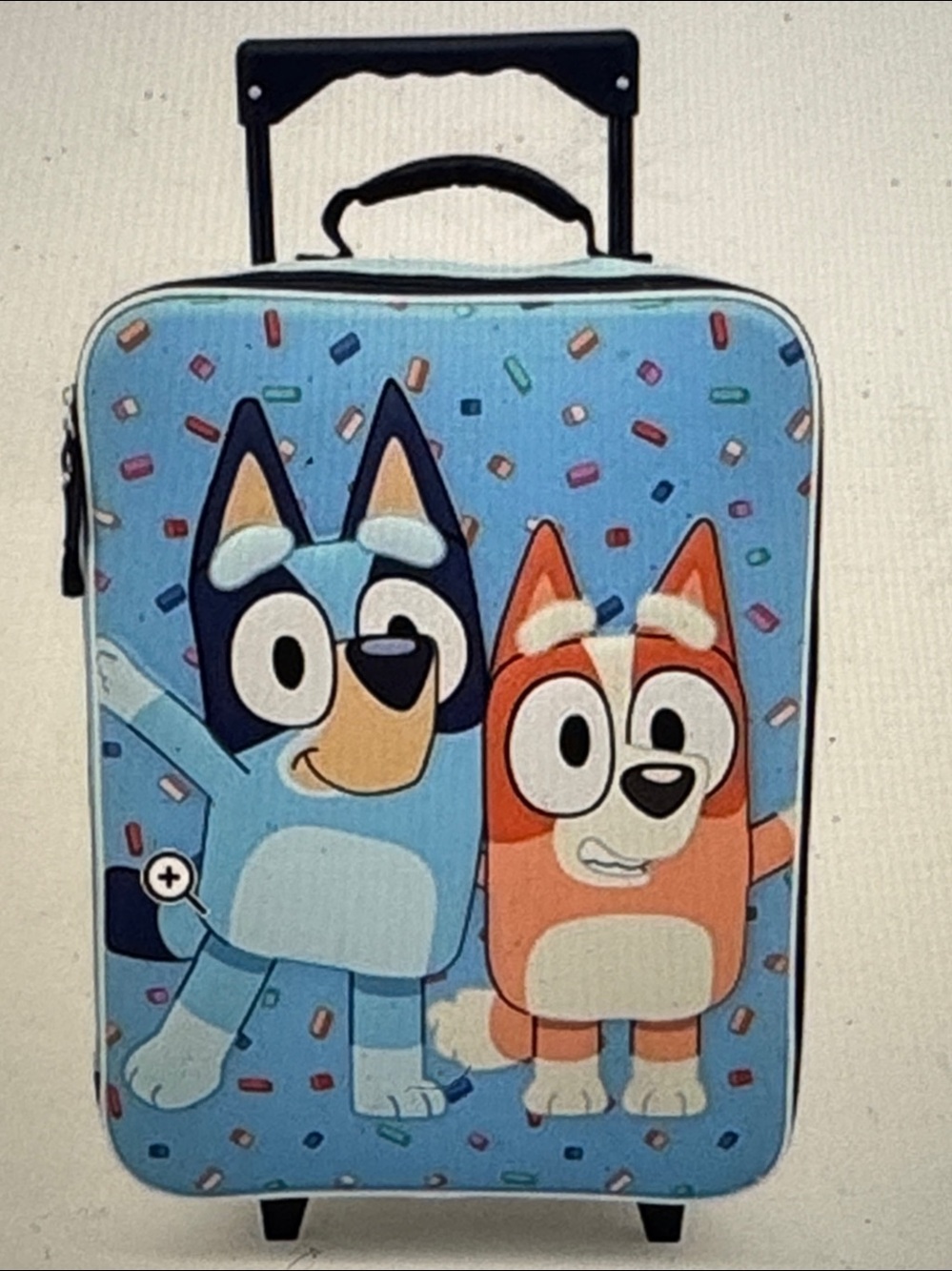 Bluey Kids Carry-On Luggage 15” Rolling Suitcase NWOT travel vacation trip gift